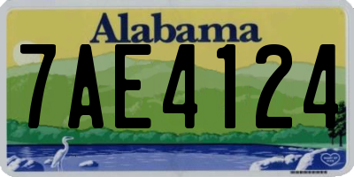 AL license plate 7AE4124