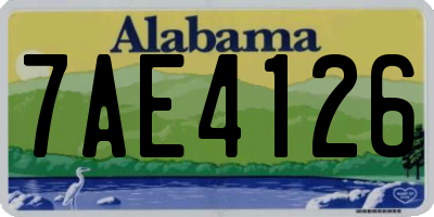 AL license plate 7AE4126