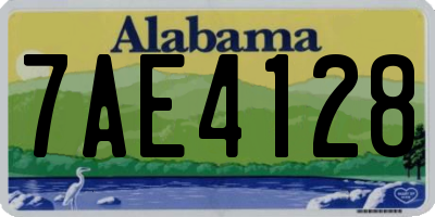 AL license plate 7AE4128