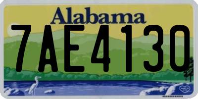 AL license plate 7AE4130