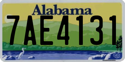 AL license plate 7AE4131
