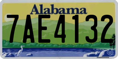 AL license plate 7AE4132