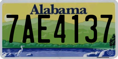 AL license plate 7AE4137
