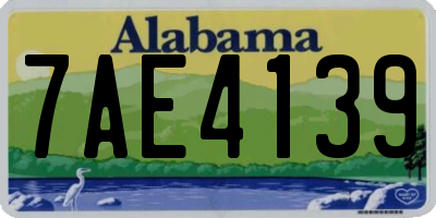 AL license plate 7AE4139