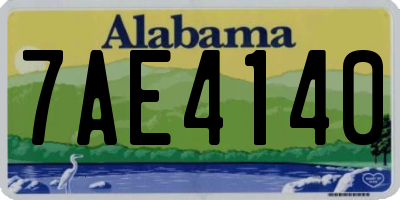 AL license plate 7AE4140