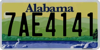 AL license plate 7AE4141