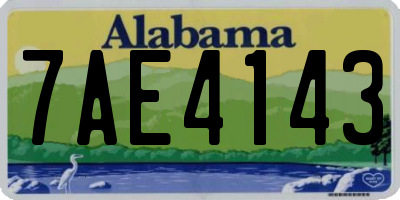AL license plate 7AE4143
