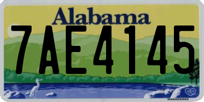 AL license plate 7AE4145