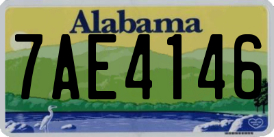 AL license plate 7AE4146