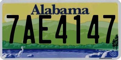 AL license plate 7AE4147