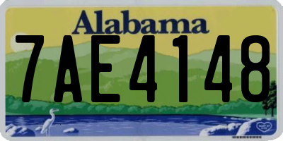 AL license plate 7AE4148