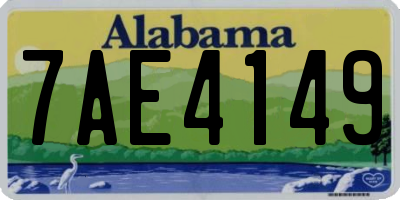 AL license plate 7AE4149