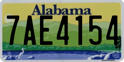 AL license plate 7AE4154