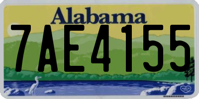 AL license plate 7AE4155