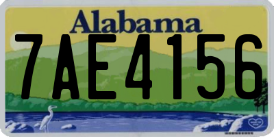 AL license plate 7AE4156