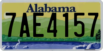 AL license plate 7AE4157