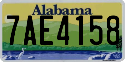 AL license plate 7AE4158