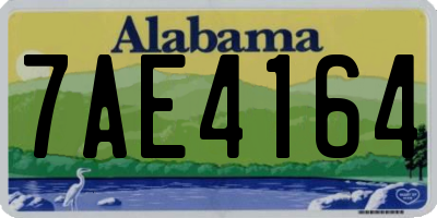 AL license plate 7AE4164
