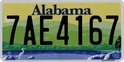 AL license plate 7AE4167
