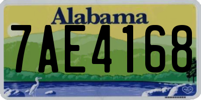 AL license plate 7AE4168