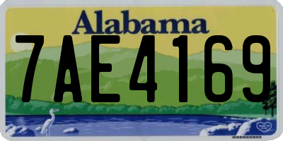 AL license plate 7AE4169