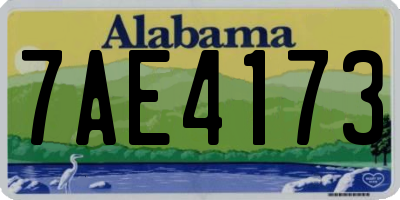 AL license plate 7AE4173
