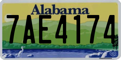 AL license plate 7AE4174
