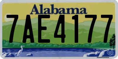 AL license plate 7AE4177