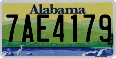 AL license plate 7AE4179