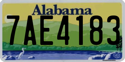 AL license plate 7AE4183