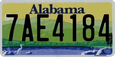 AL license plate 7AE4184