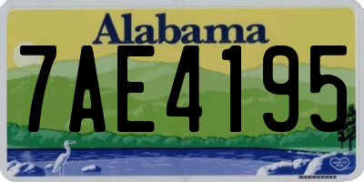 AL license plate 7AE4195