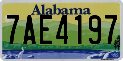 AL license plate 7AE4197