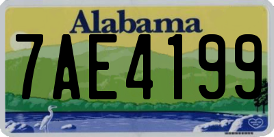 AL license plate 7AE4199