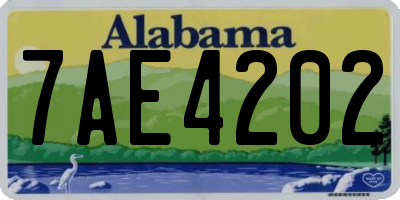 AL license plate 7AE4202