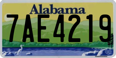 AL license plate 7AE4219