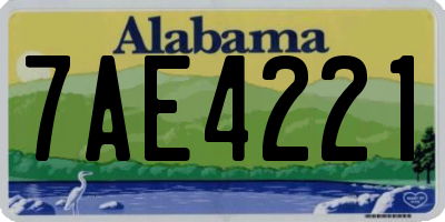 AL license plate 7AE4221