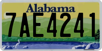 AL license plate 7AE4241