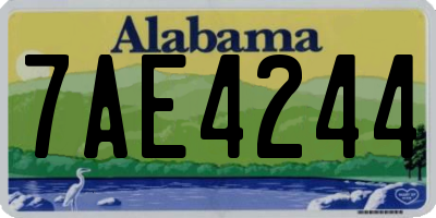 AL license plate 7AE4244