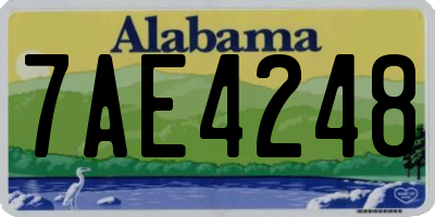 AL license plate 7AE4248