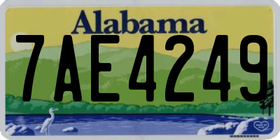 AL license plate 7AE4249