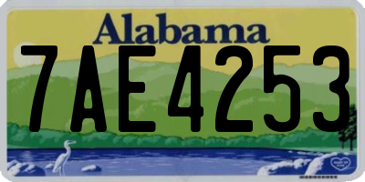 AL license plate 7AE4253