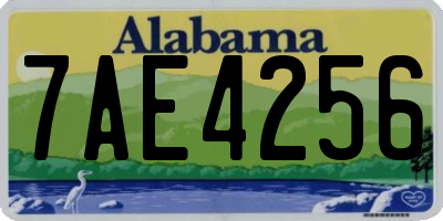 AL license plate 7AE4256