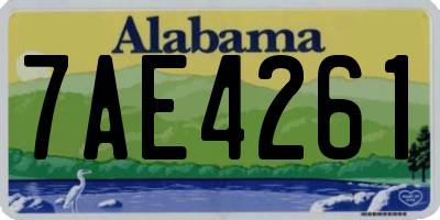 AL license plate 7AE4261