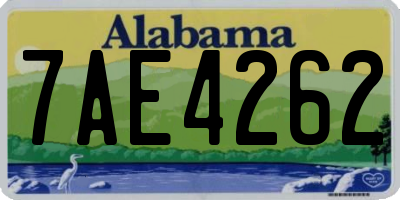 AL license plate 7AE4262