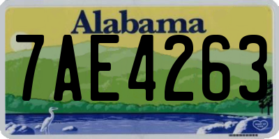 AL license plate 7AE4263