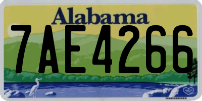 AL license plate 7AE4266