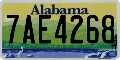 AL license plate 7AE4268