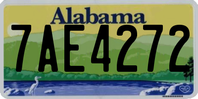 AL license plate 7AE4272