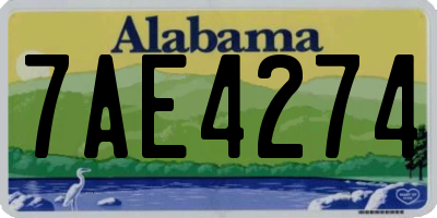 AL license plate 7AE4274